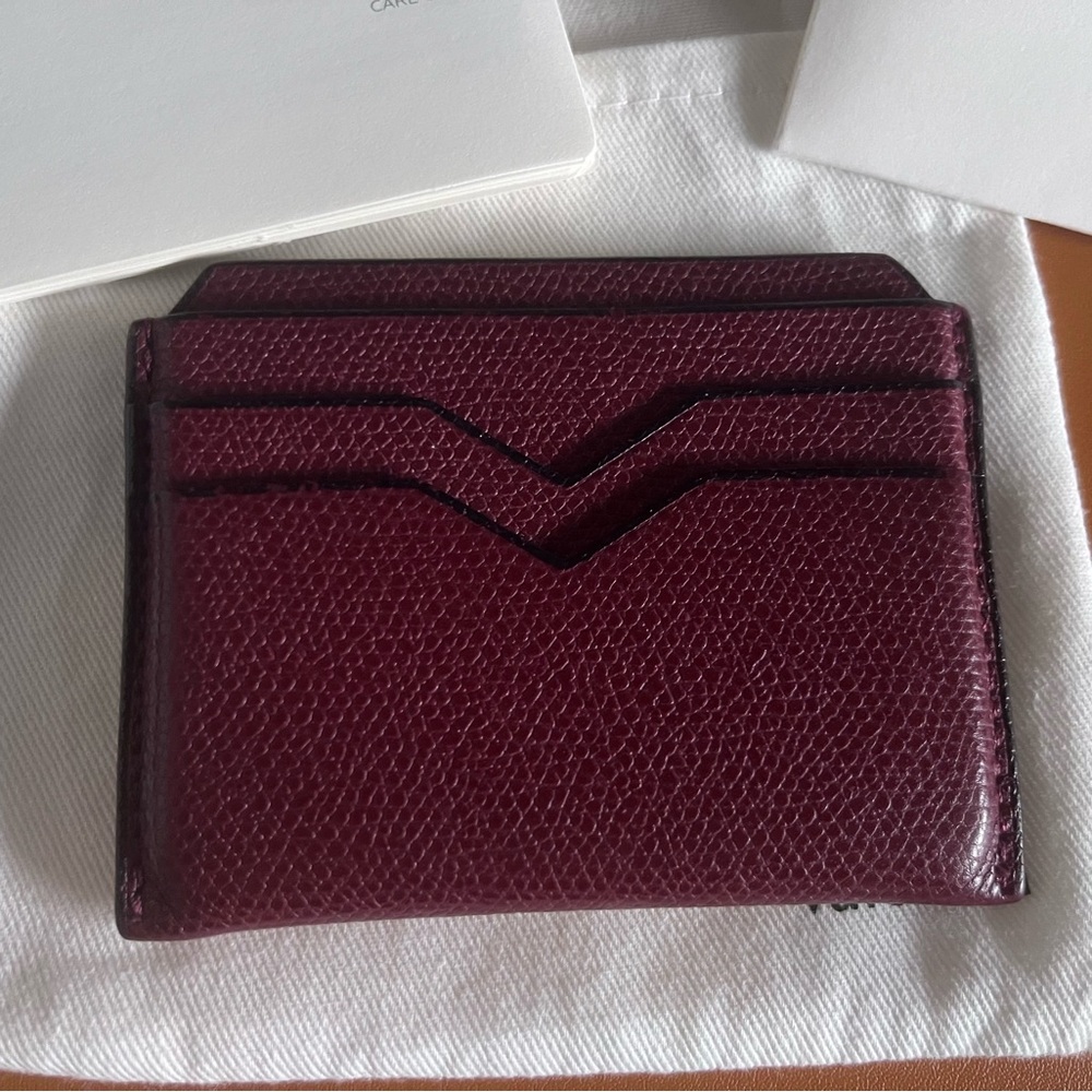 Authentic Valextra Red Leather Card Holder - Picture 7 of 9